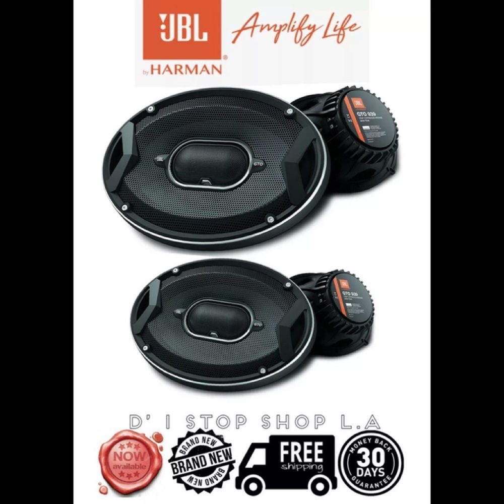 4X JBL GTO939 180 Watts GTO Series 6.9" 2-Way Coaxial Car Audio Speakers 6x9”